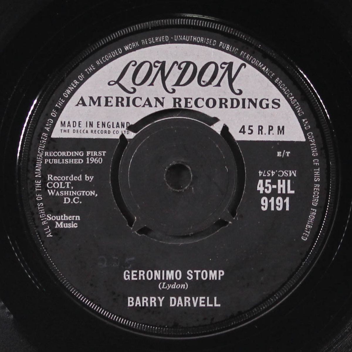 geronimo stomp / how will it end by BARRY DARVELL