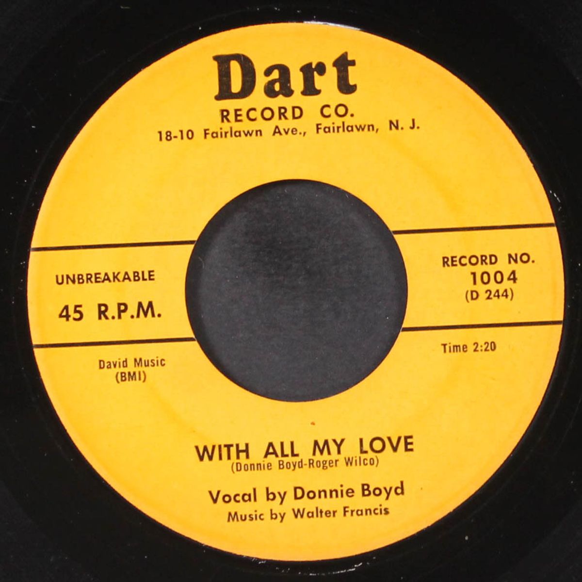 with all my love / doggone baby, doggone by DONNIE BOYD