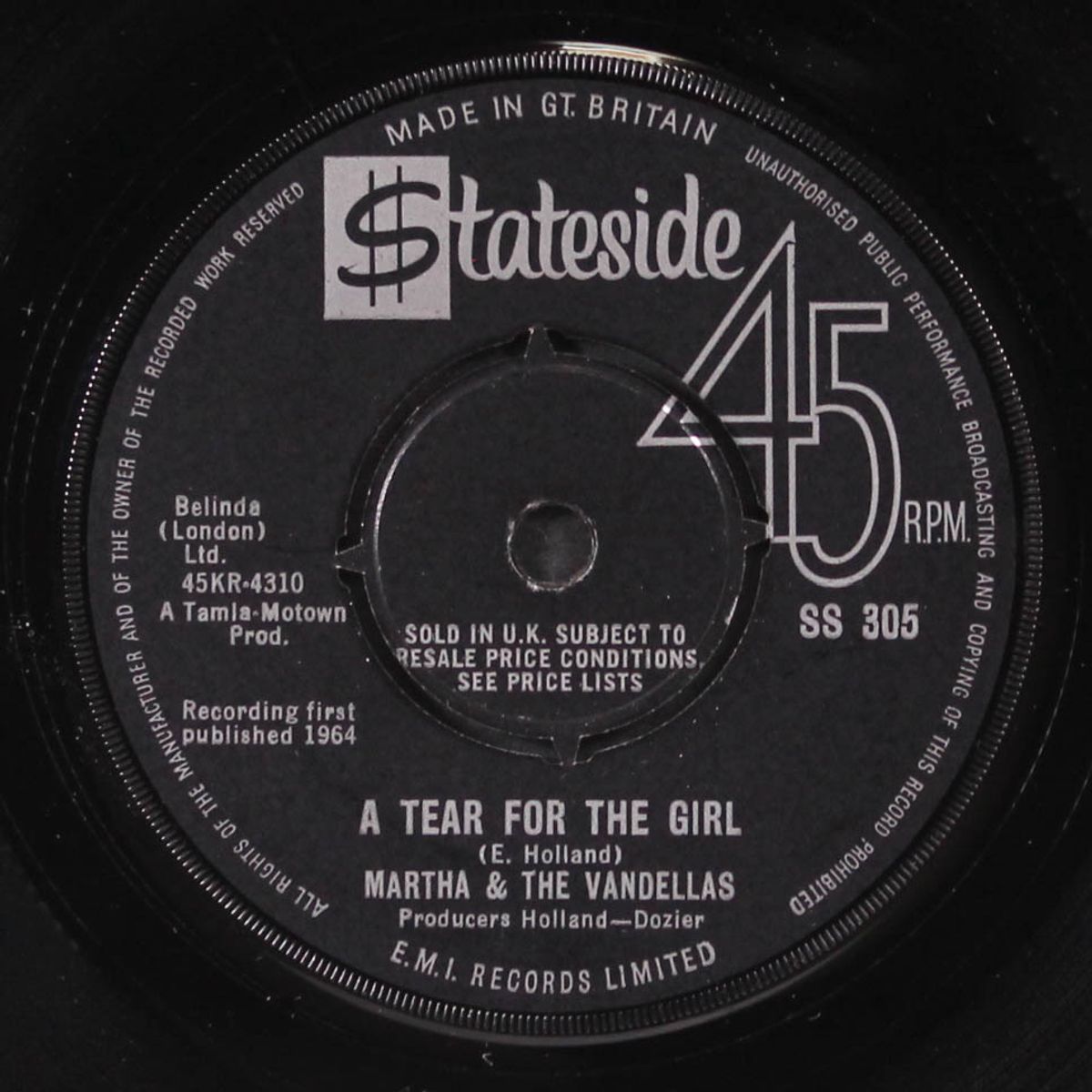 in my lonely room / a tear for the girl by MARTHA & VANDELLAS