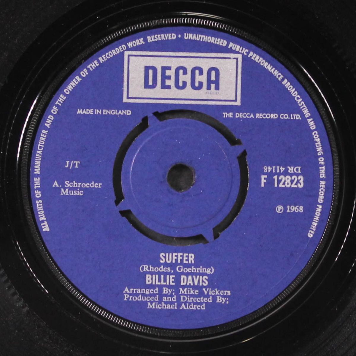 i want you to be my baby / suffer by BILLIE DAVIS