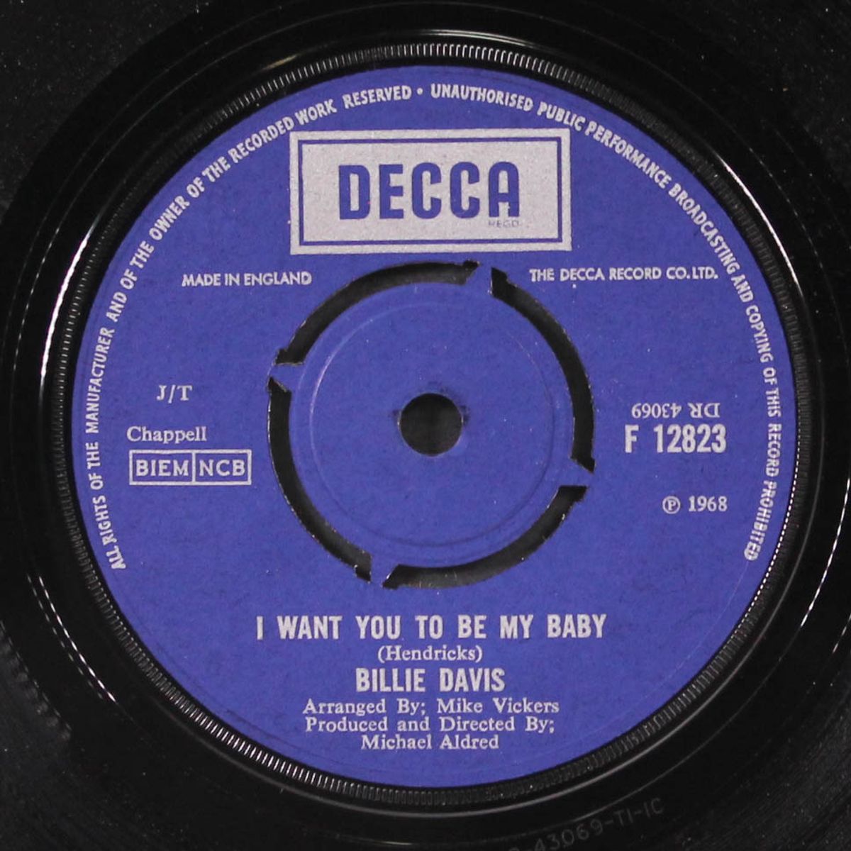 i want you to be my baby / suffer by BILLIE DAVIS