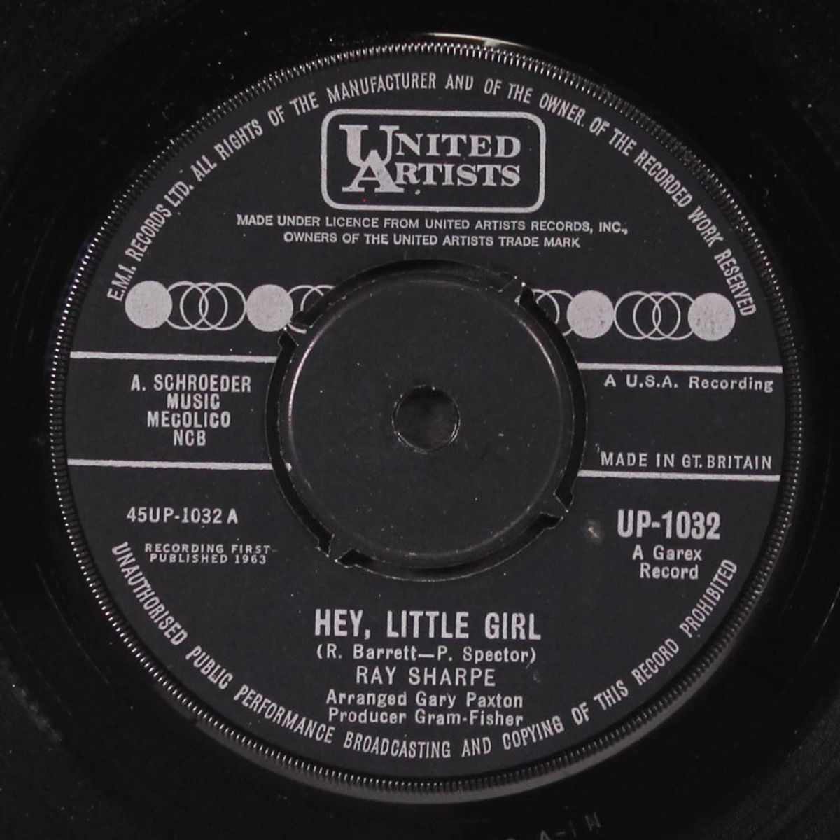 hey little girlt / the day you left me by RAY SHARPE