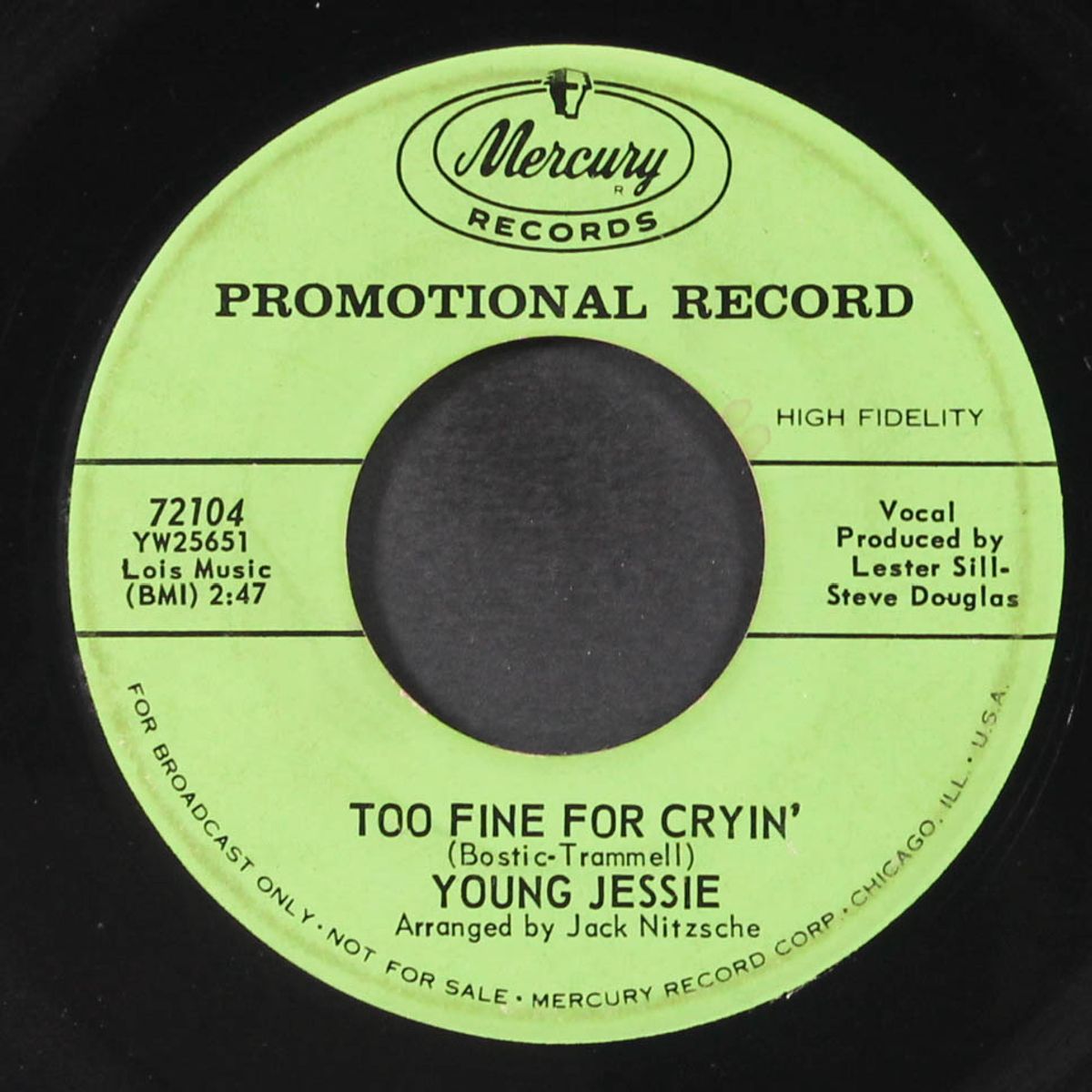 i'm a lovin' man / too fine for cryin' by YOUNG JESSIE