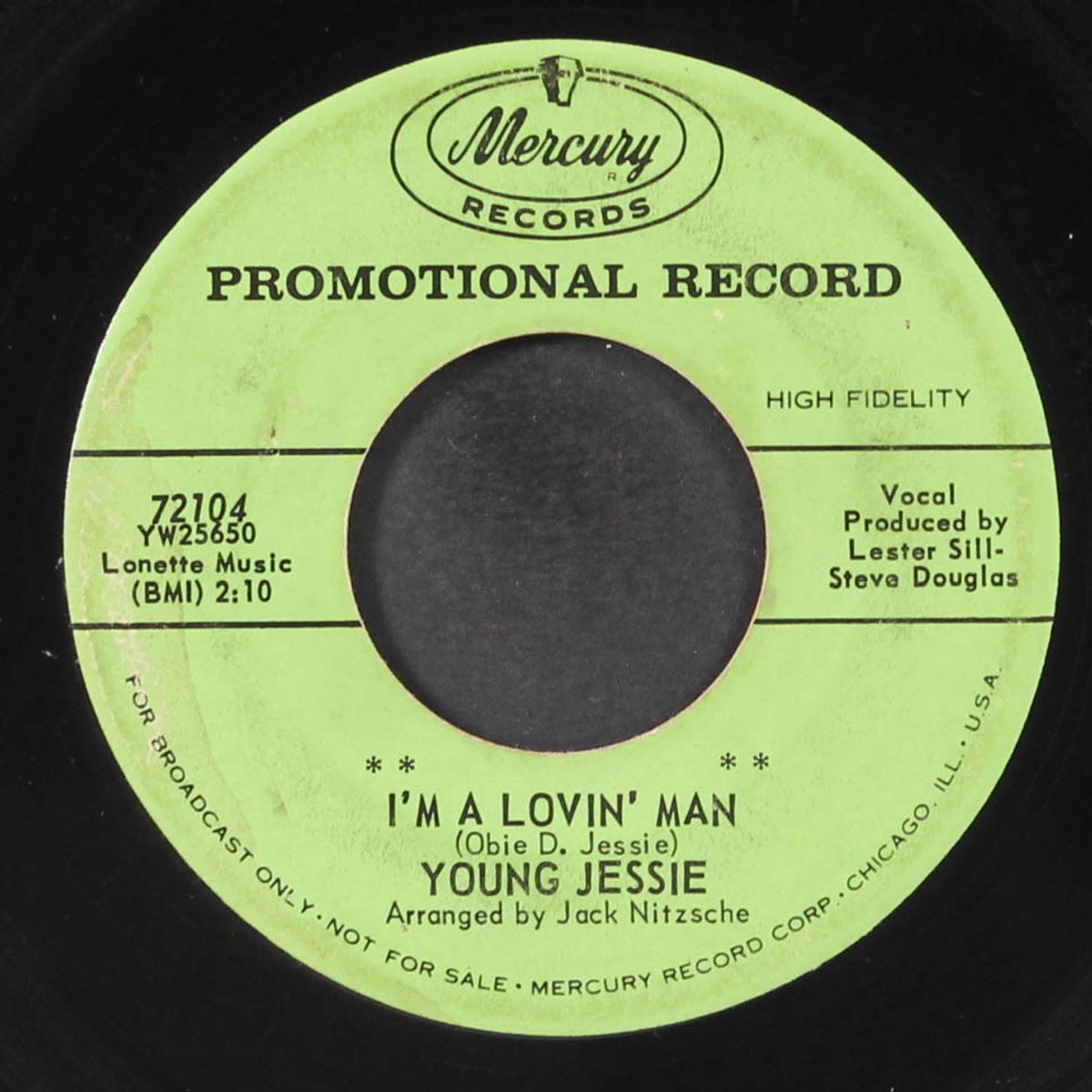 i'm a lovin' man / too fine for cryin' by YOUNG JESSIE