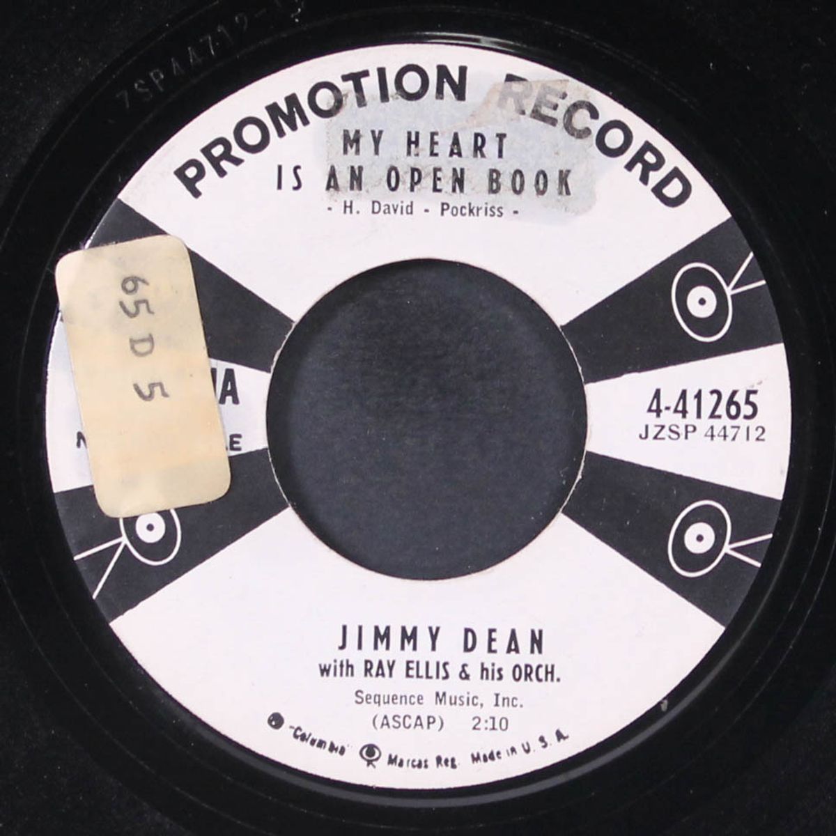 my heart is an open book by JIMMY DEAN
