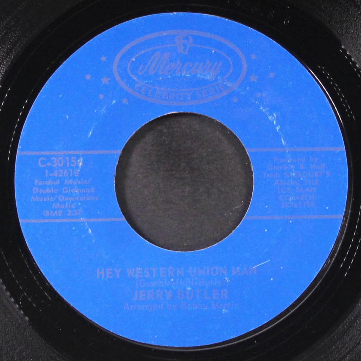 never give you up / hey western union man by JERRY BUTLER
