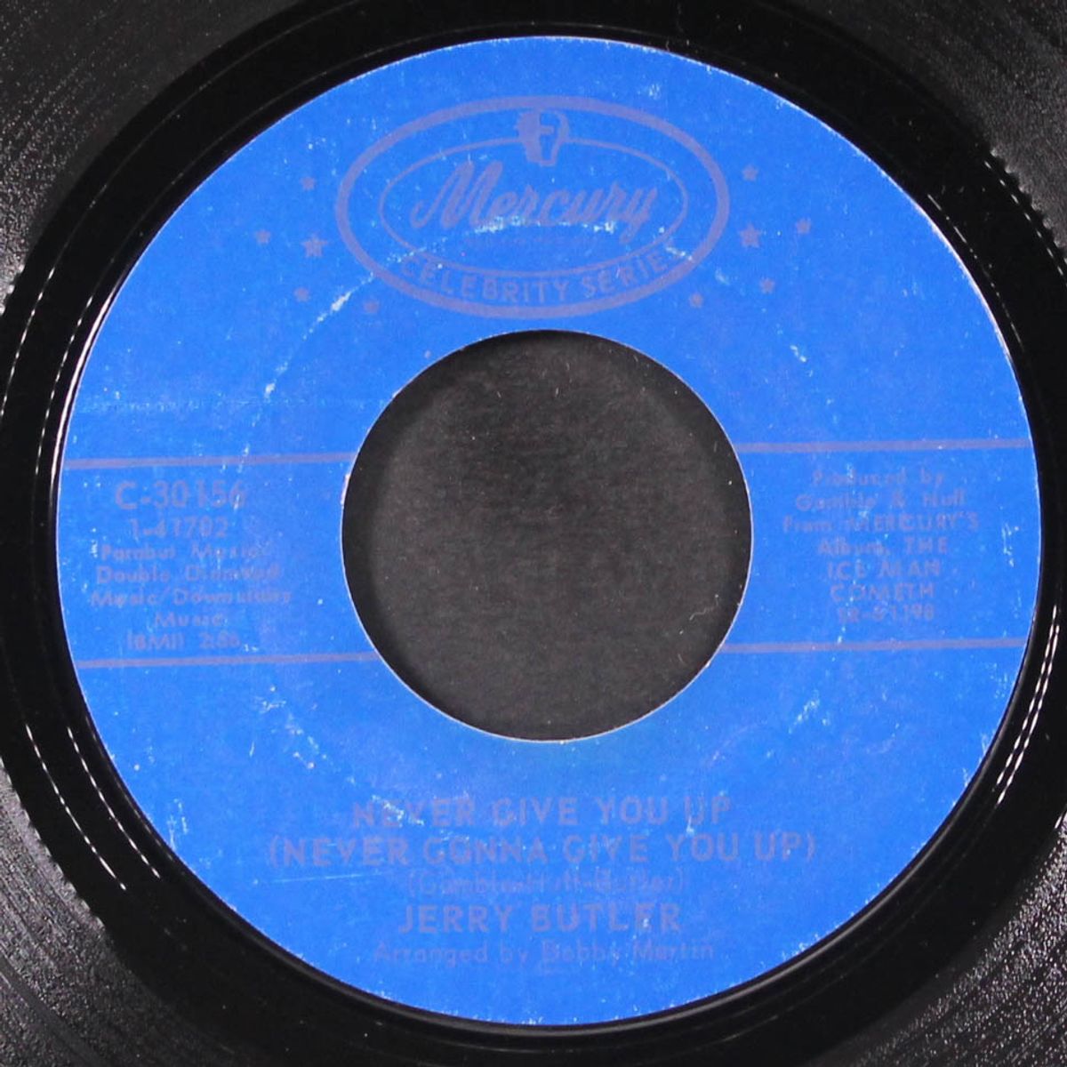 never give you up / hey western union man by JERRY BUTLER