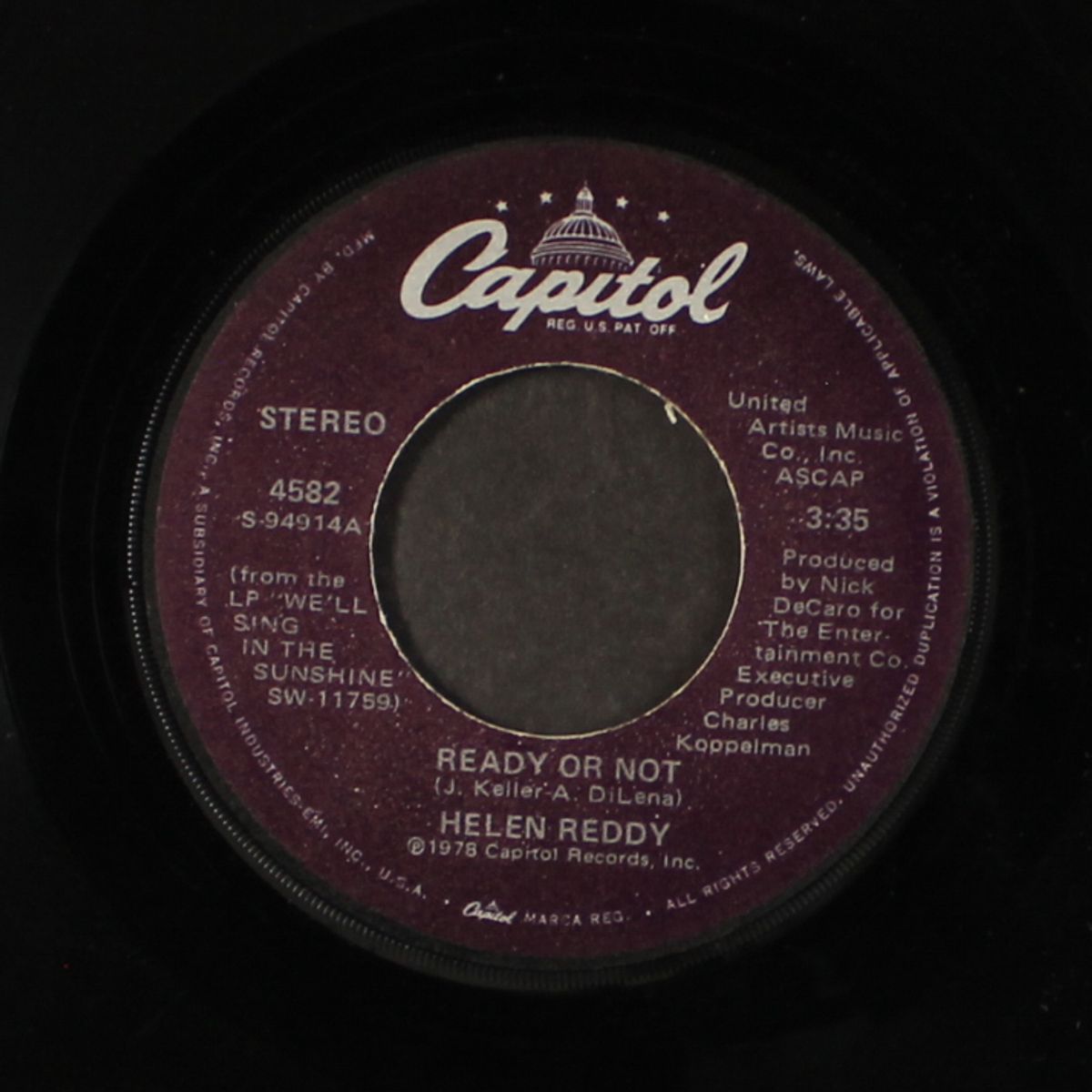ready or not / if i ever had to say goodbye to you by HELEN REDDY