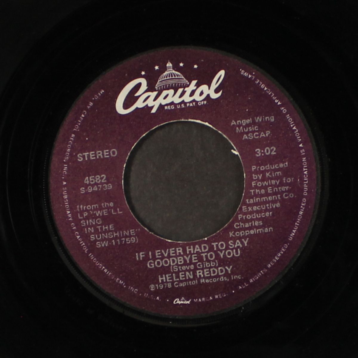 ready or not / if i ever had to say goodbye to you by HELEN REDDY