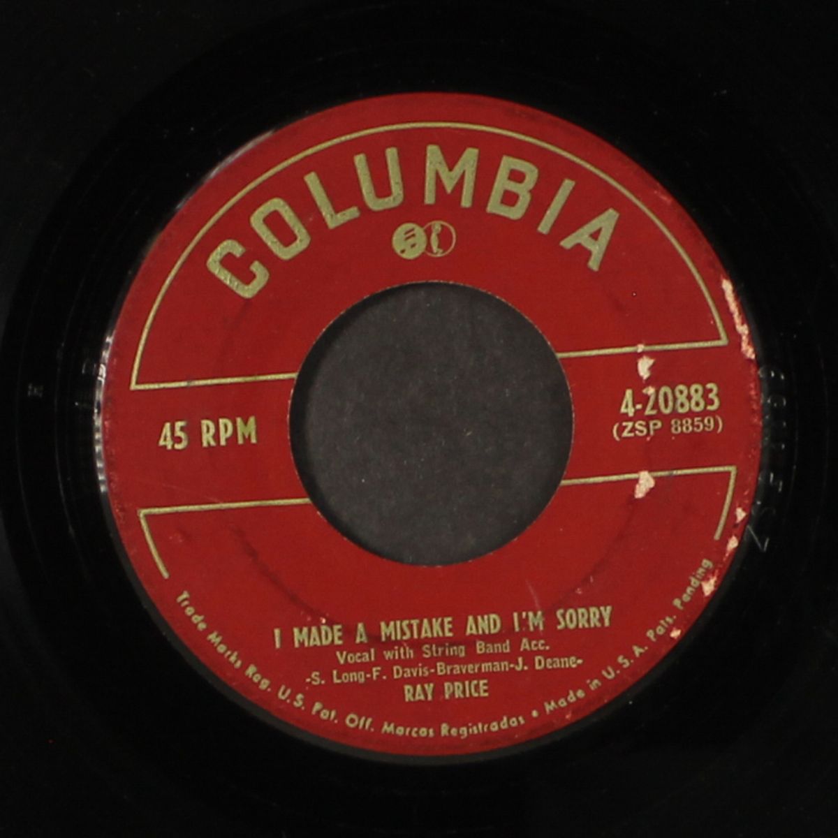 weary blues / i made a mistake and i'm sorry by RAY PRICE