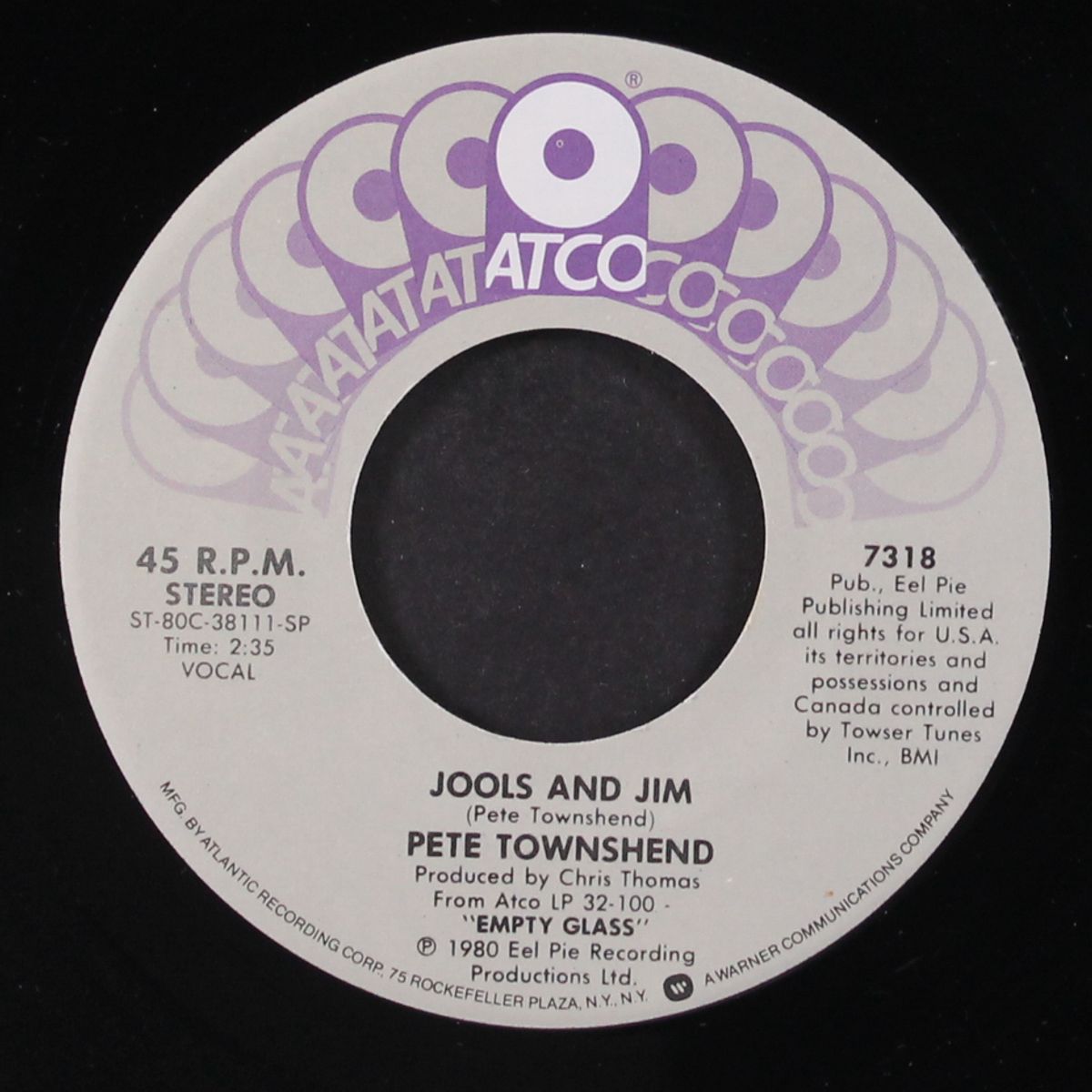 rough boys / jools & jim by PETE TOWNSHEND