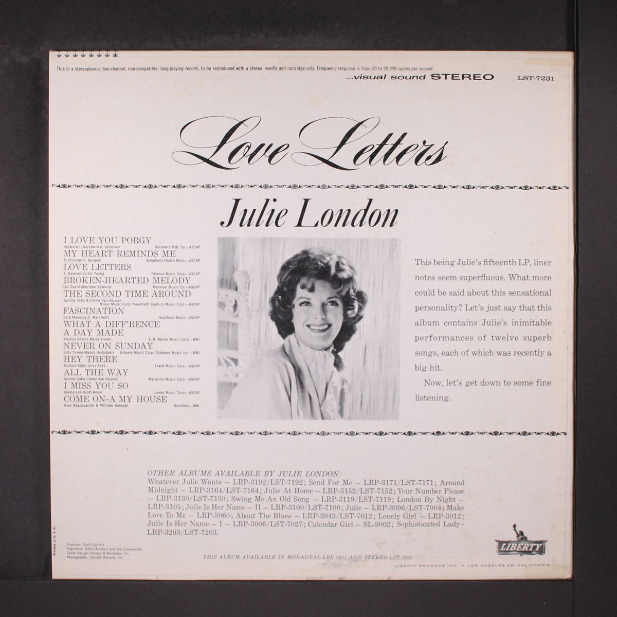 love letters by JULIE LONDON