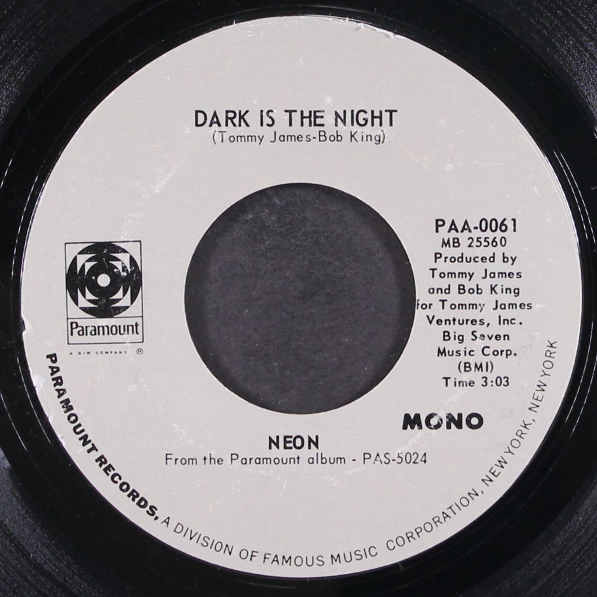 dark is the night / hold back my tears by NEON