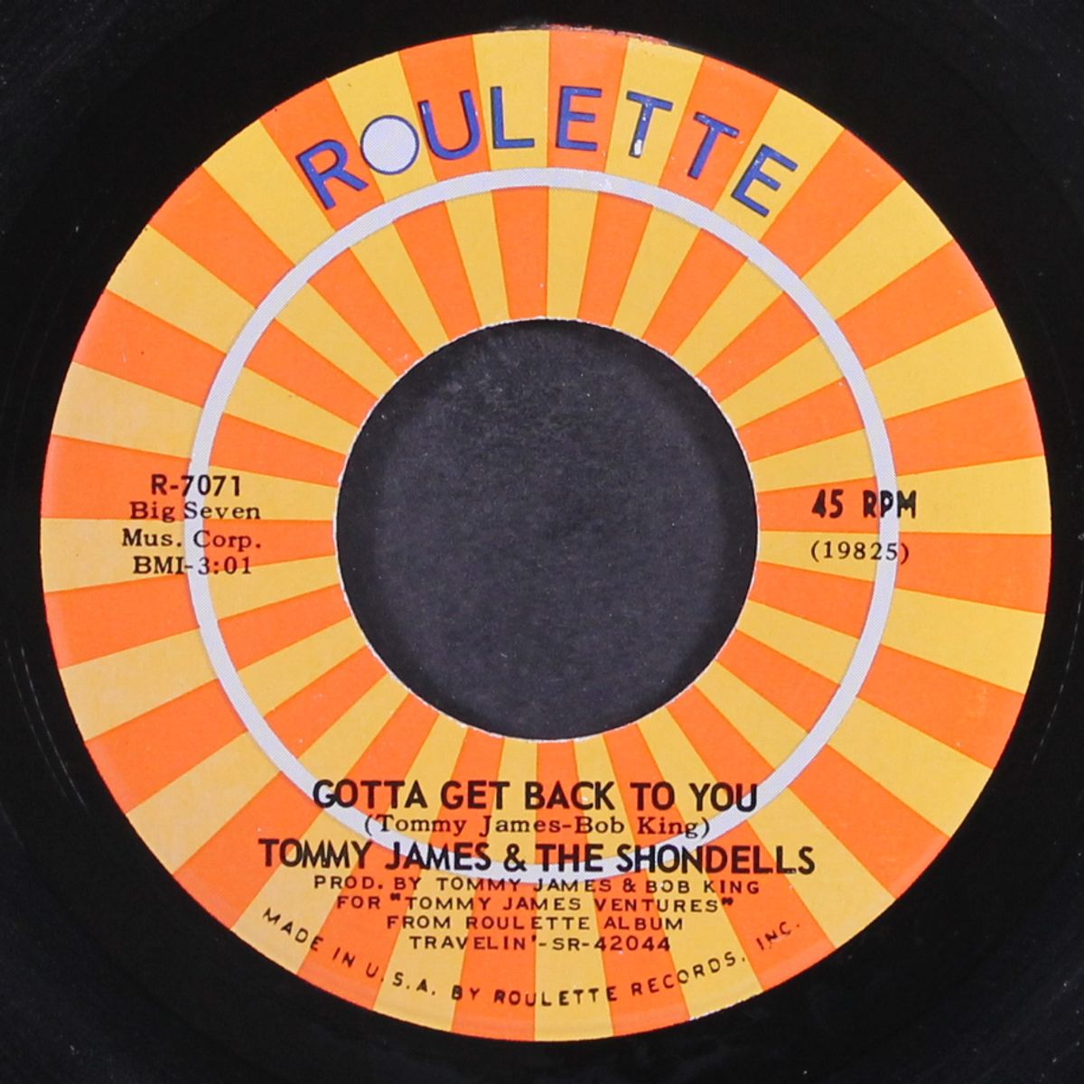 red rover / gotta get back to you by TOMMY JAMES & SHONDELLS