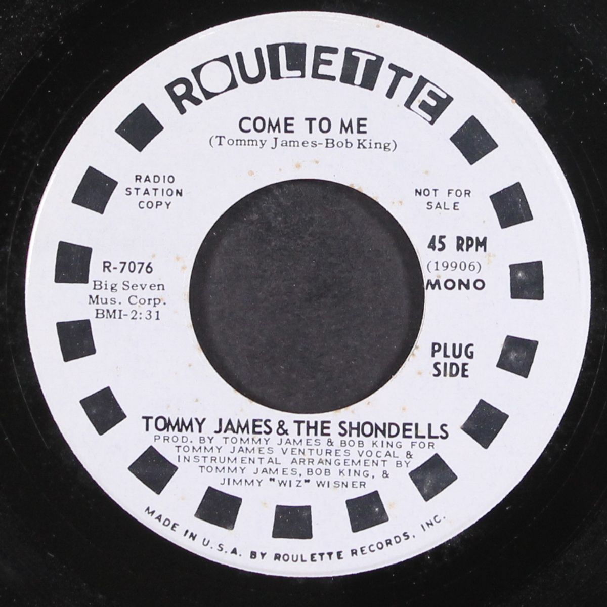 come to me / talkin' and signifyin' by TOMMY JAMES & SHONDELLS
