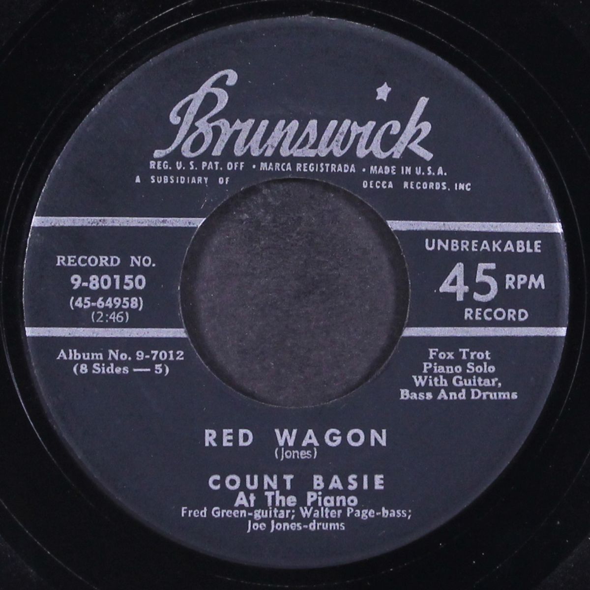 fare thee honey fare thee well / red wagon by COUNT BASIE