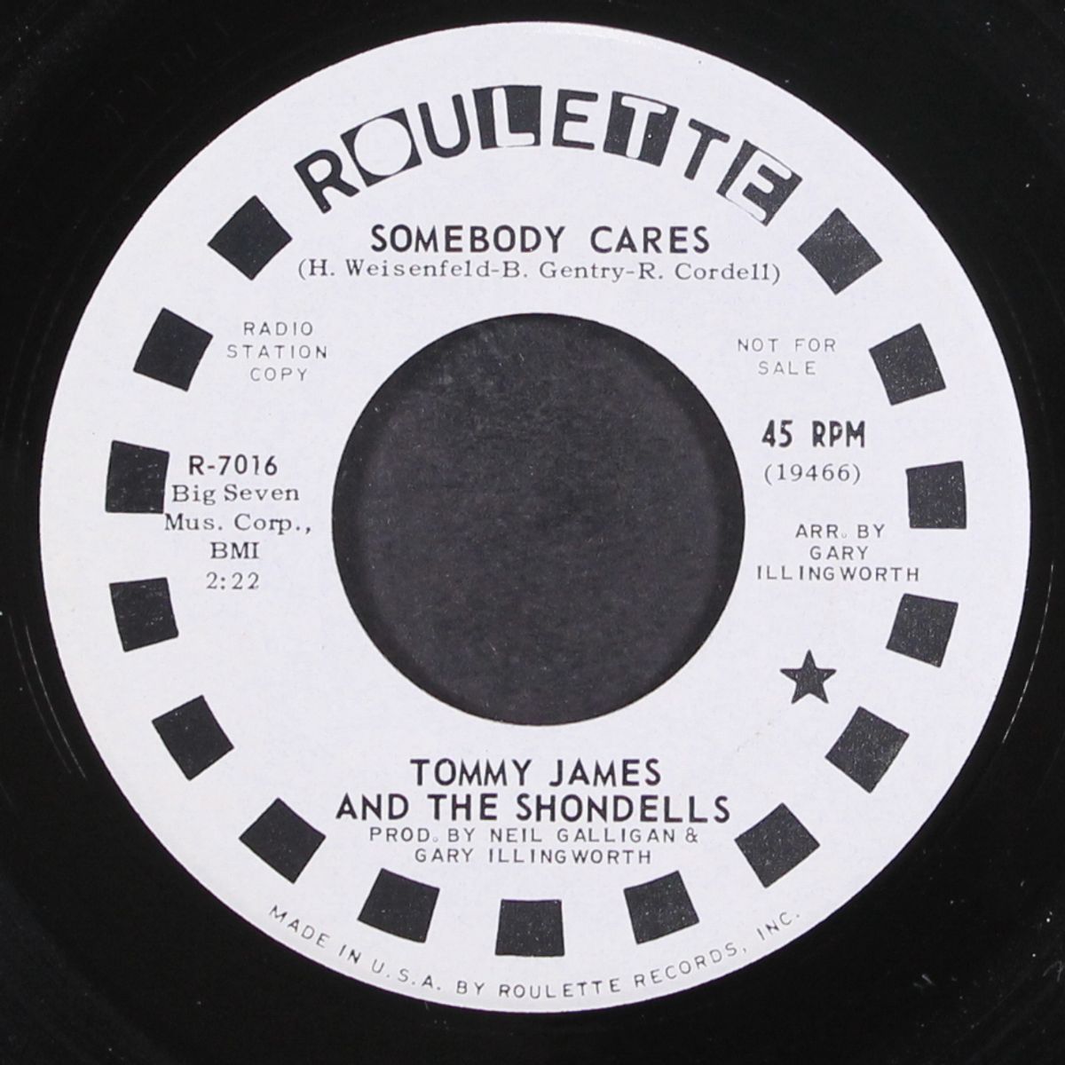 somebody cares / do unto me by TOMMY JAMES & SHONDELLS