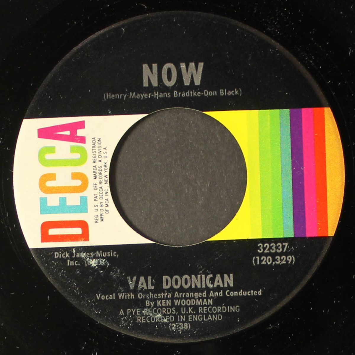 now / the sun always shines when you're young by VAL DOONICAN