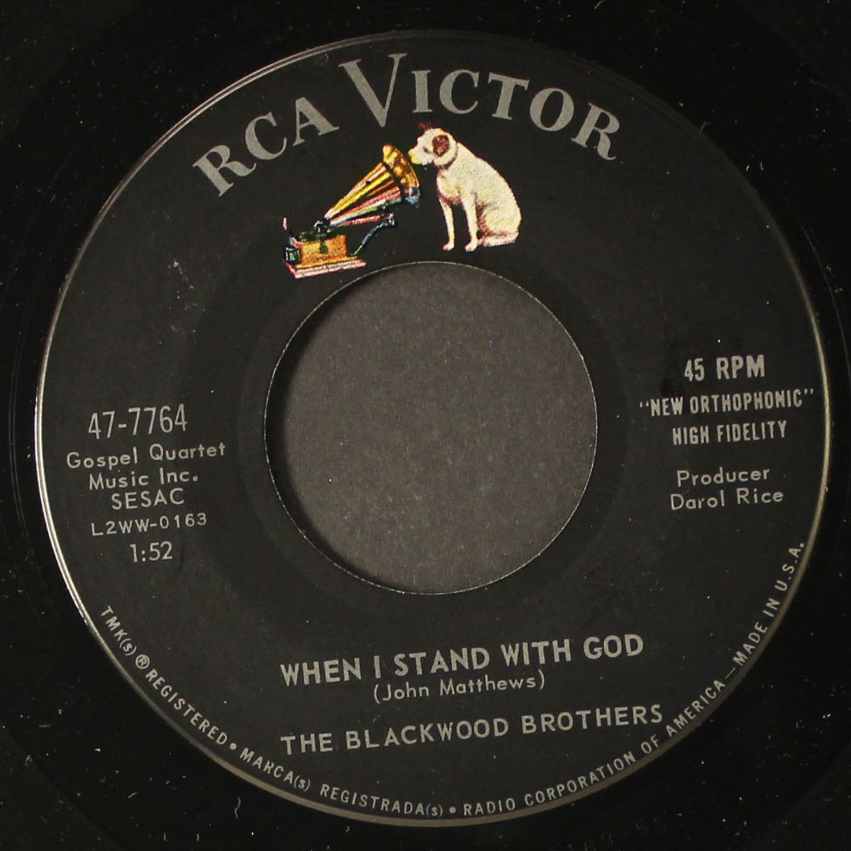 crossing chilly jordan / when i stand with god by BLACKWOOD BROTHERS