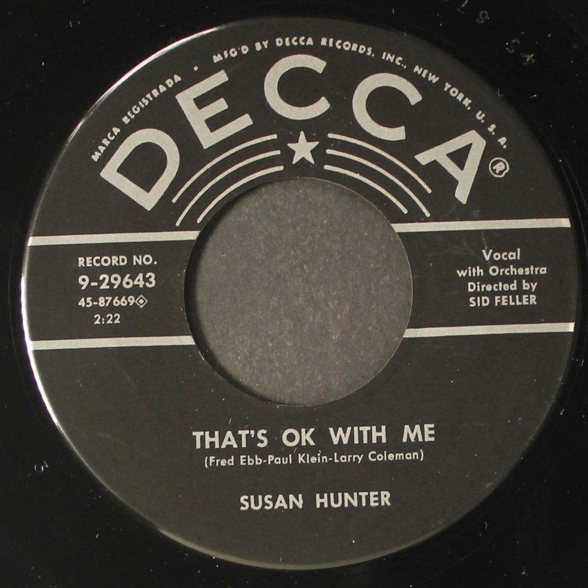 that's ok with me by SUSAN HUNTER