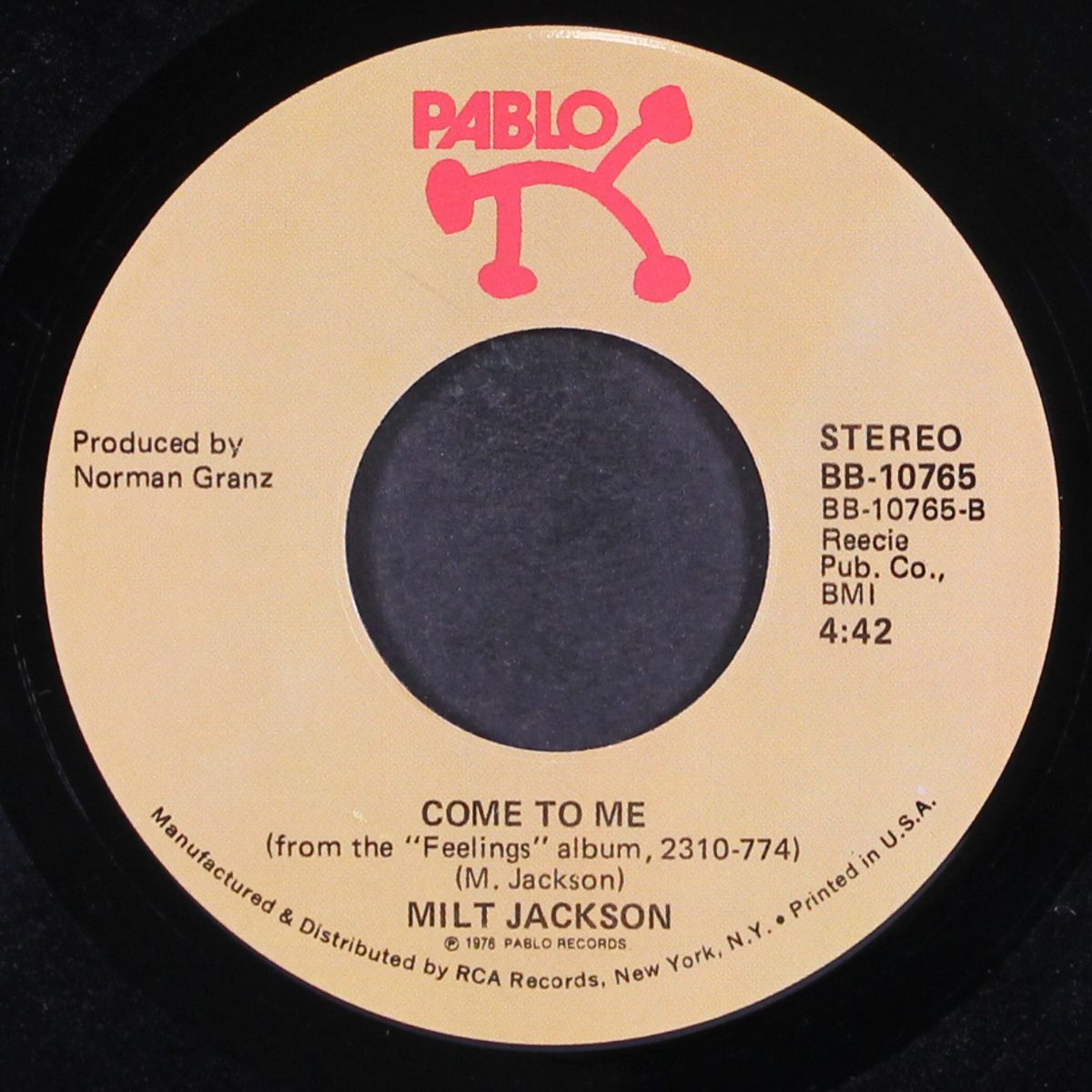 feelings / come to me by MILT JACKSON