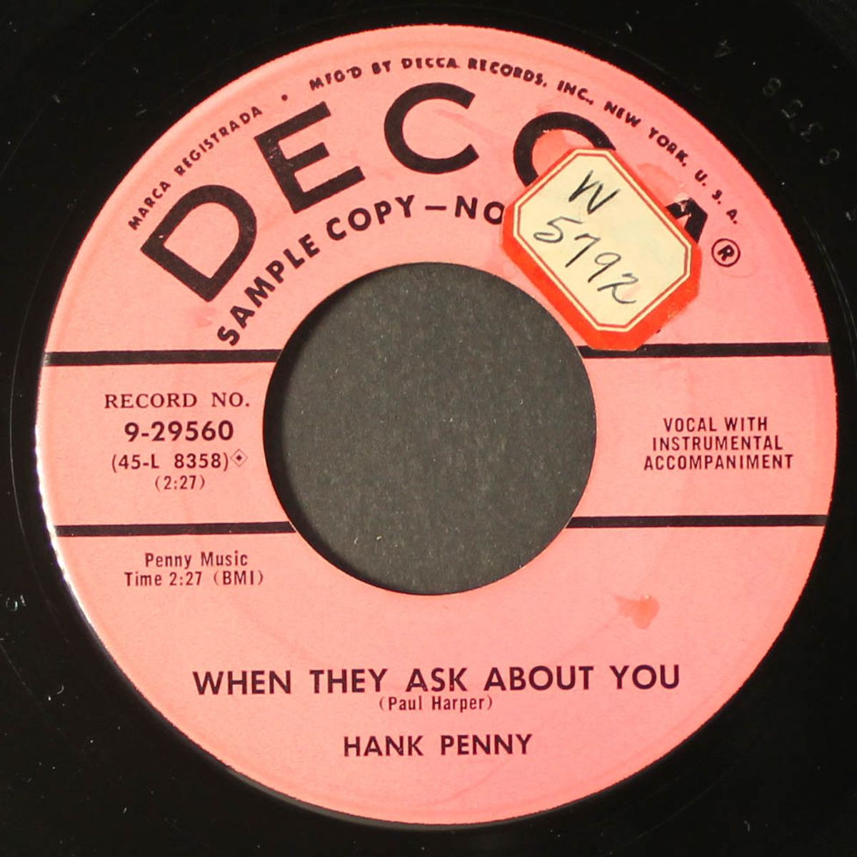 i can't get you out of my mind by HANK PENNY