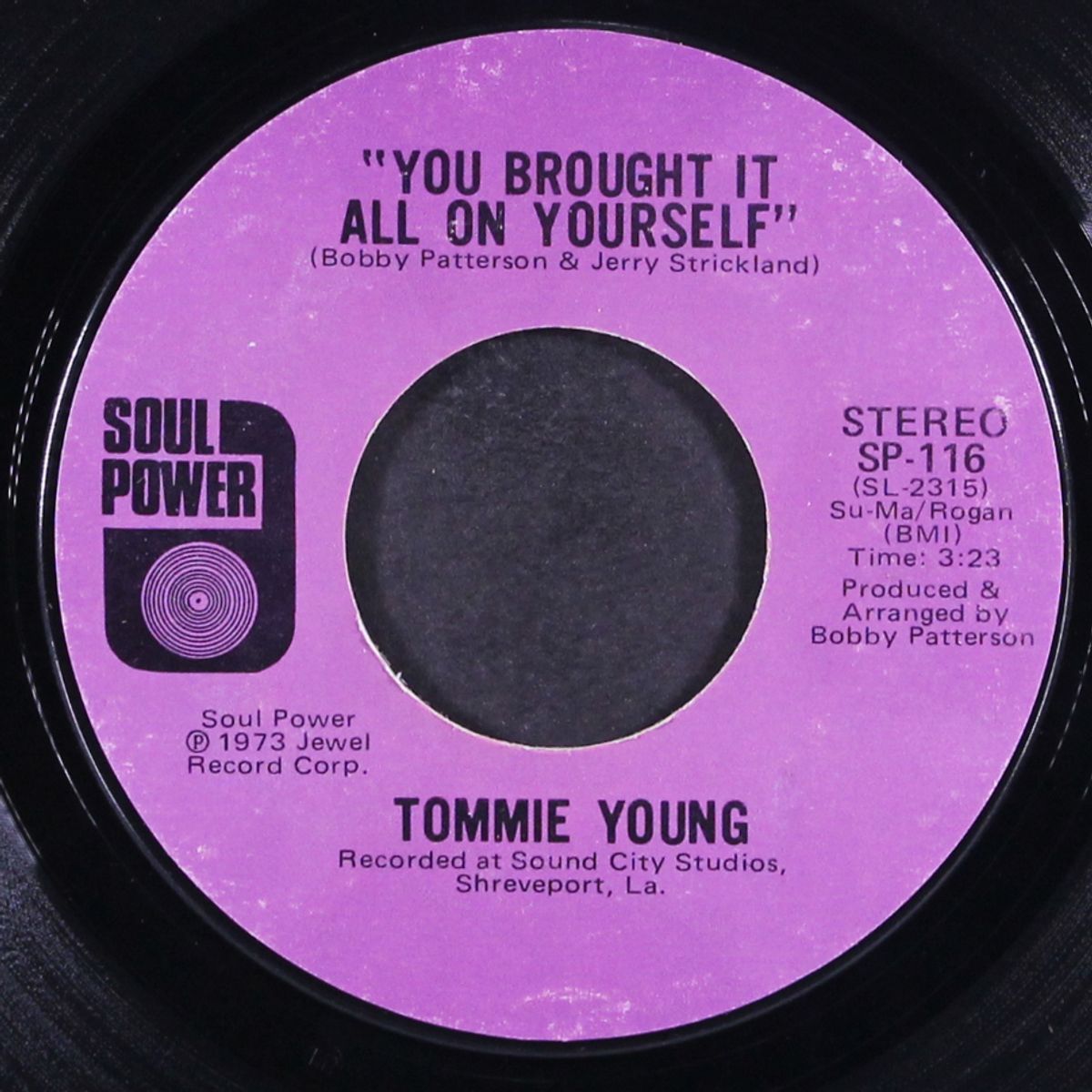 you brought it all on yourself / you can only by TOMMIE YOUNG