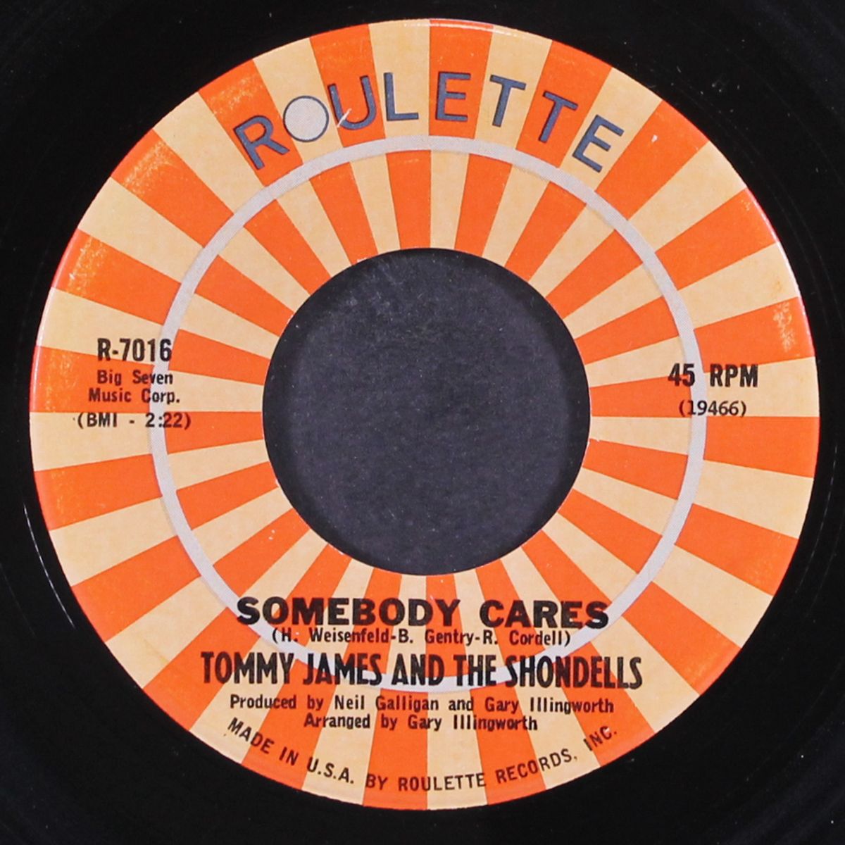 somebody cares / do unto me by TOMMY JAMES & SHONDELLS