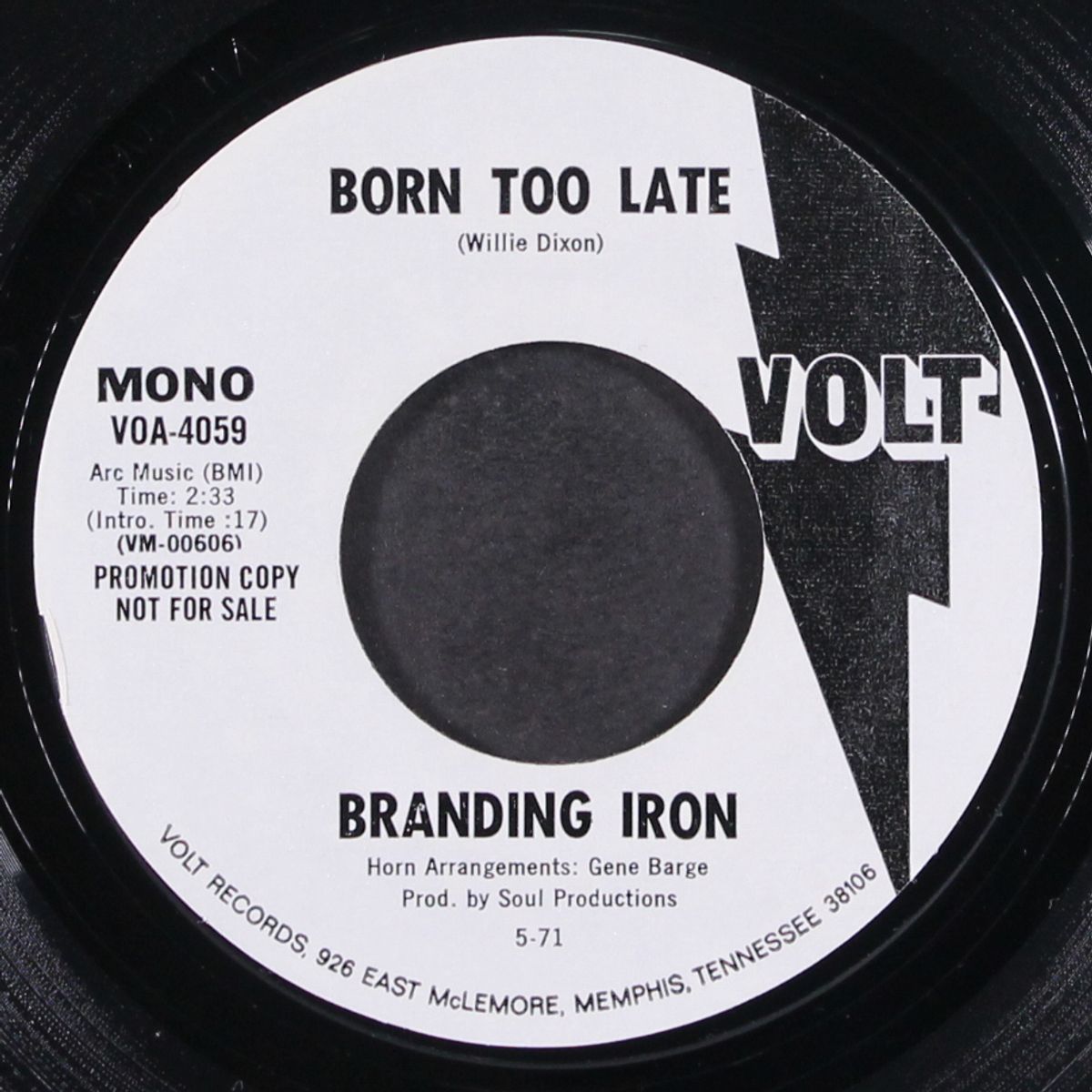 born too late / mono by BRANDING IRON