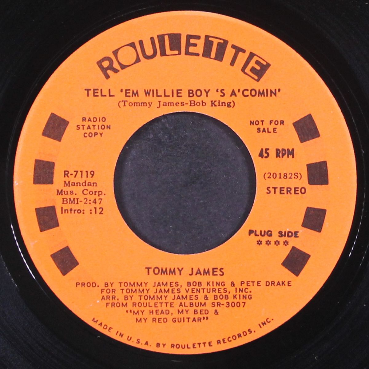 tell 'em willie boy's a' comin' / mono by TOMMY JAMES