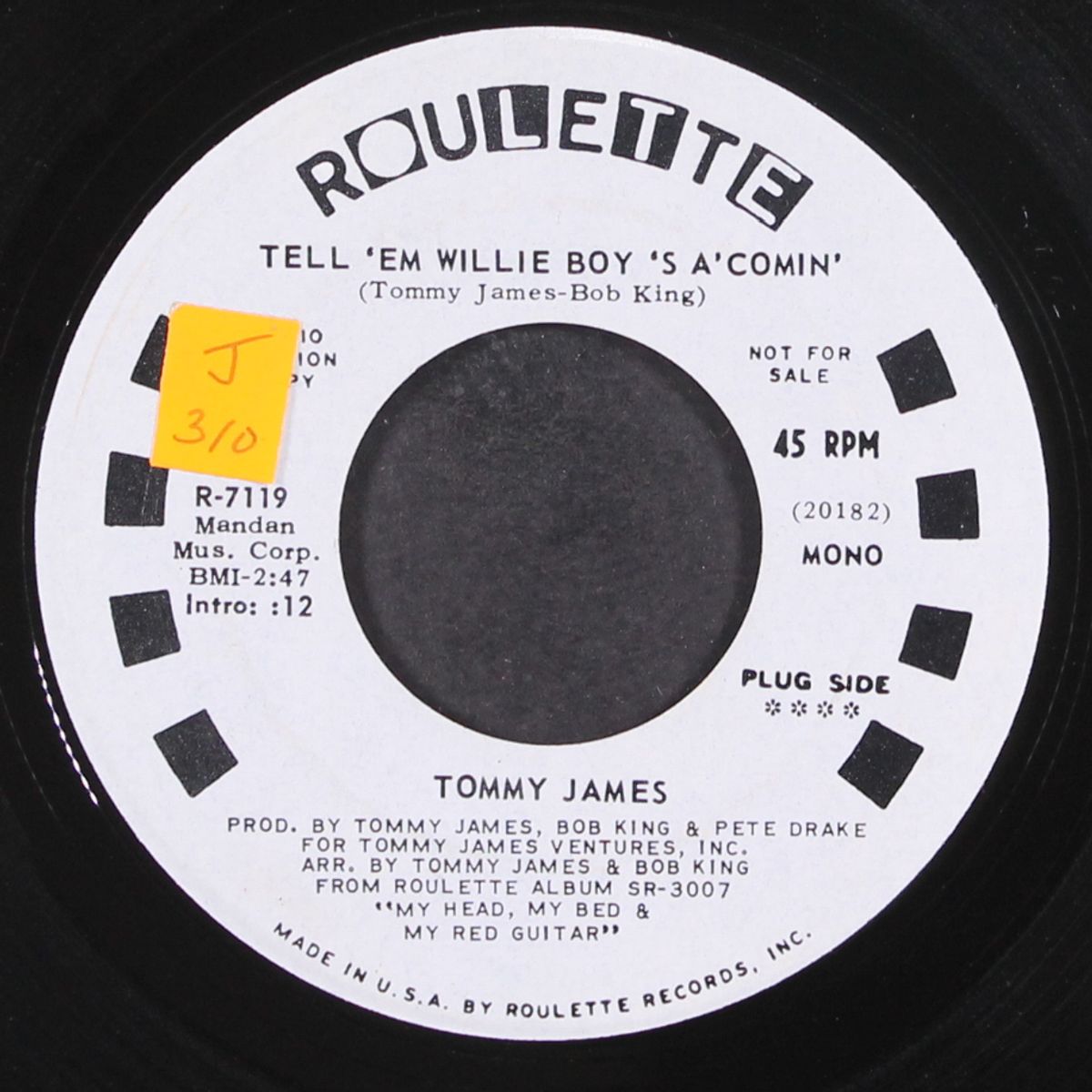 tell 'em willie boy's a' comin' / mono by TOMMY JAMES