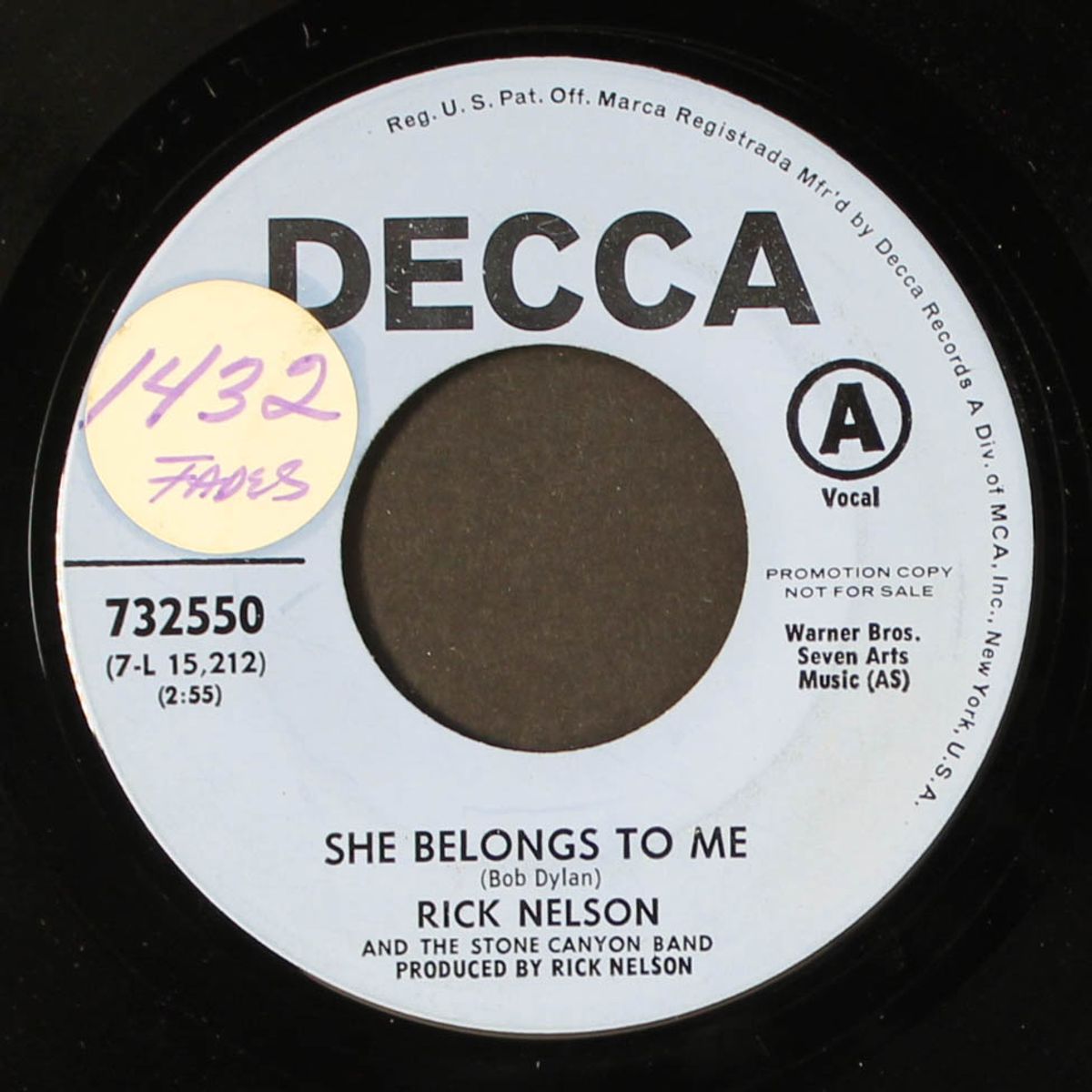 she belongs to me / promises by RICK NELSON