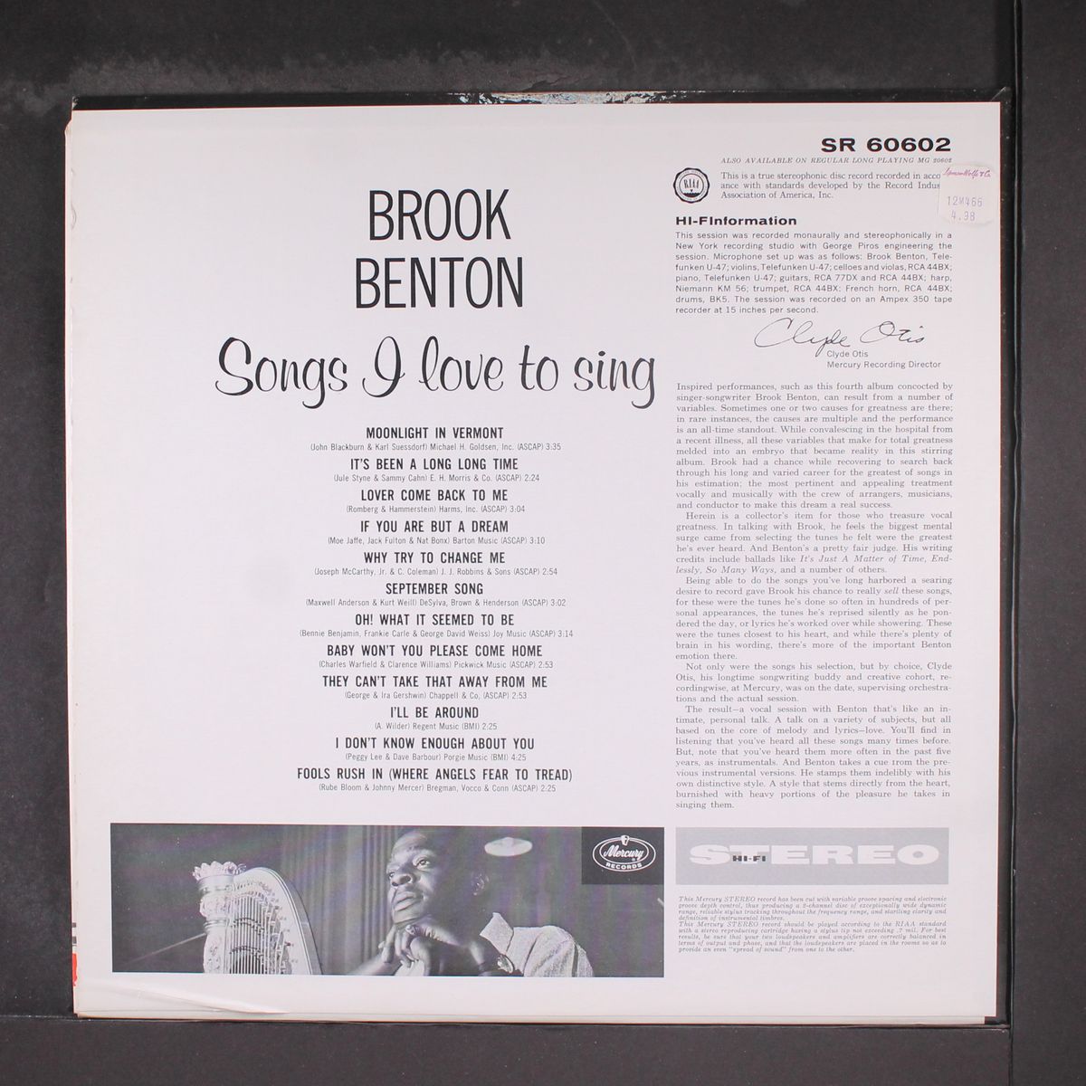 songs i love to sing by BROOK BENTON