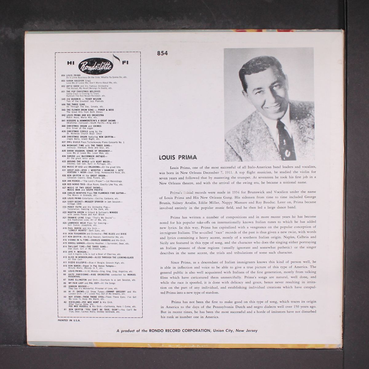 louis prima by LOUIS PRIMA