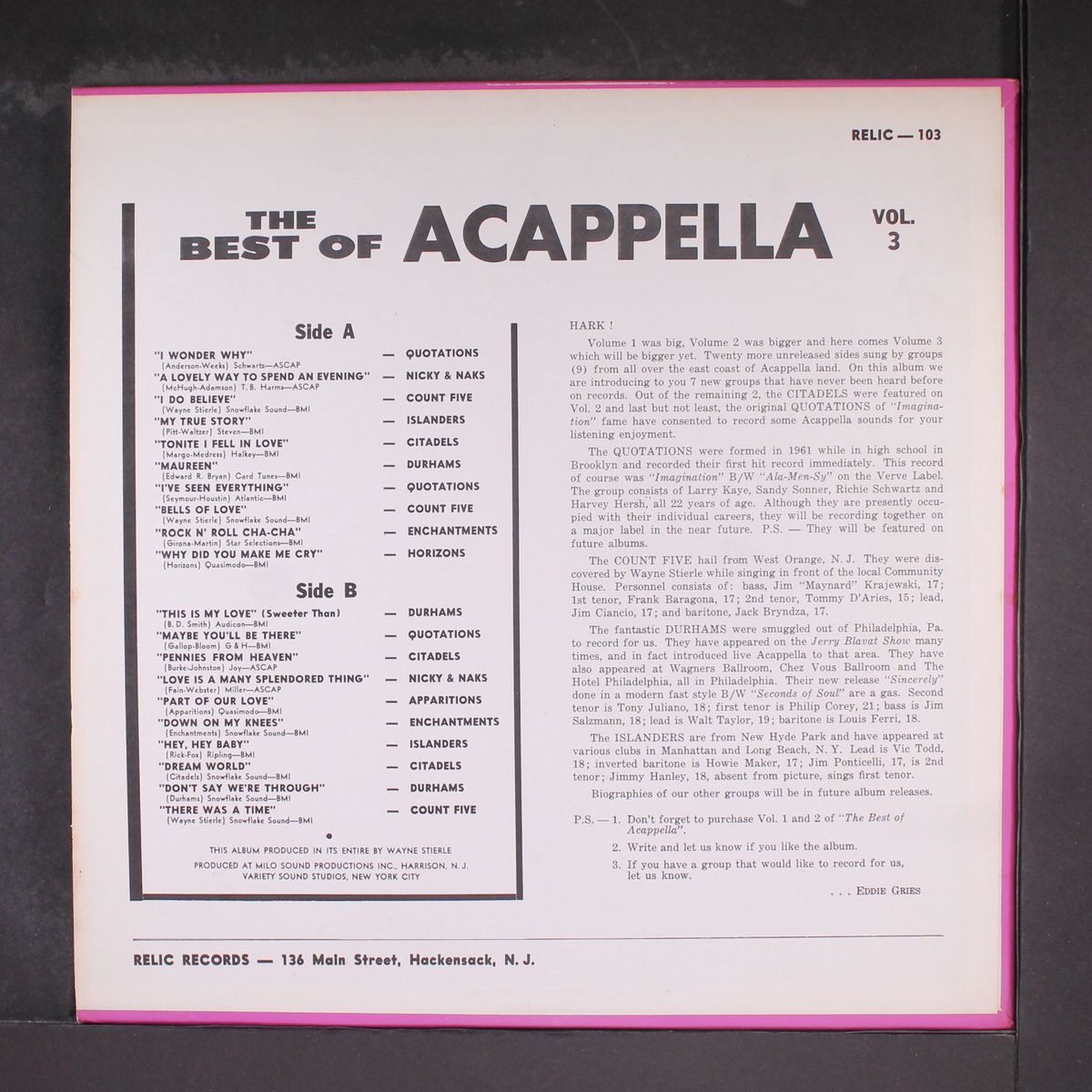 best of acappella, vol. 3 by VARIOUS