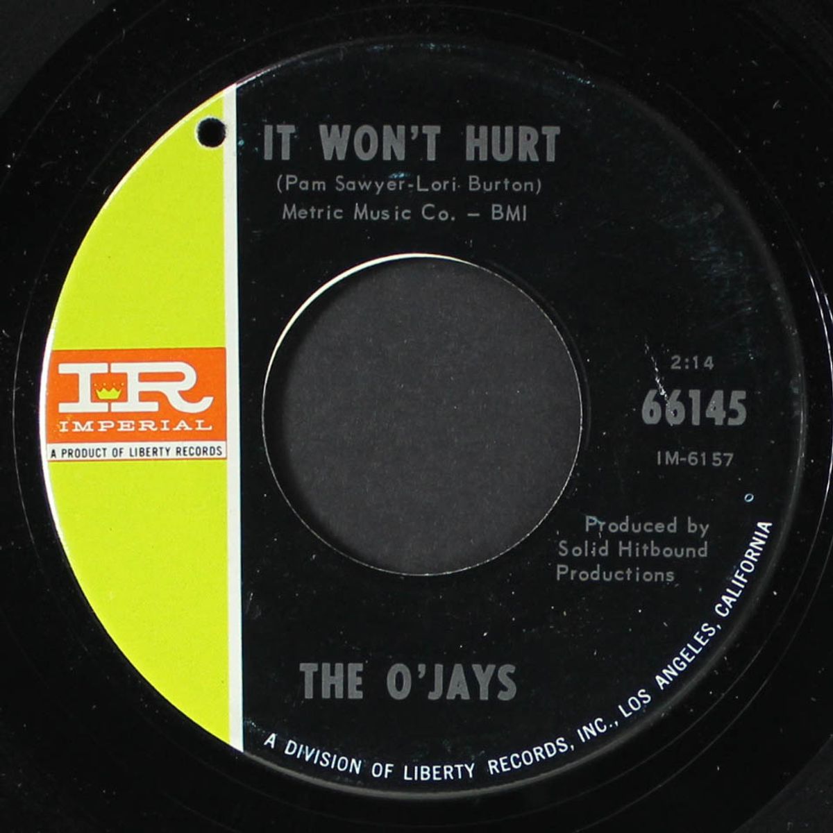 it won't hurt / i'll never let you go by O'JAYS