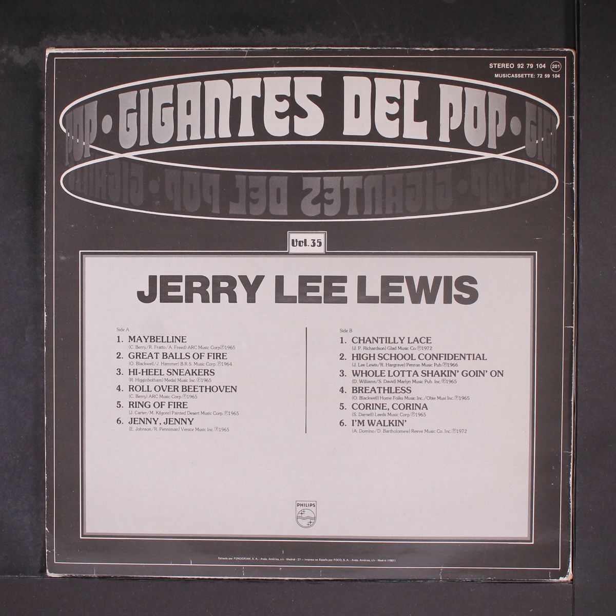 gigantes del pop vol. 35 by JERRY LEE LEWIS