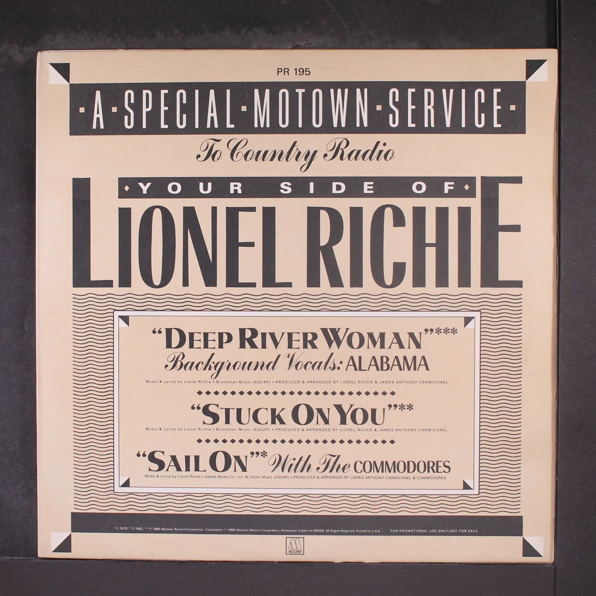 a special motown service to country radio by LIONEL RICHIE