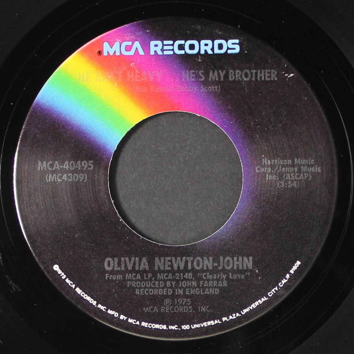 he ain't heavy...he's my brother / let it shine by OLIVIA NEWTON-JOHN