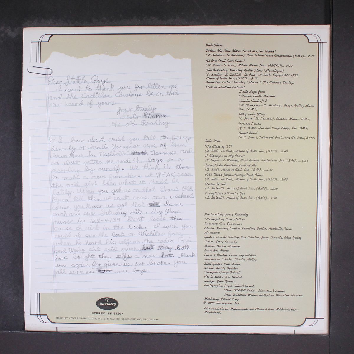 country music then and now by STATLER BROTHERS