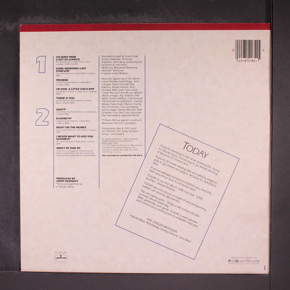 today by STATLER BROTHERS