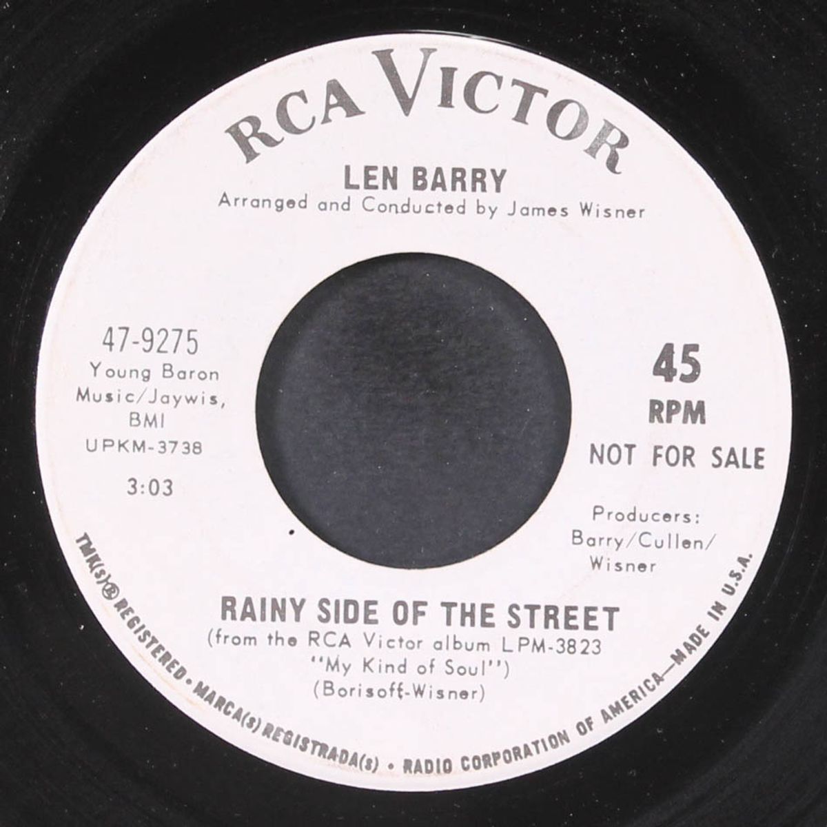 rainy side of the street / all those memories by LEN BARRY