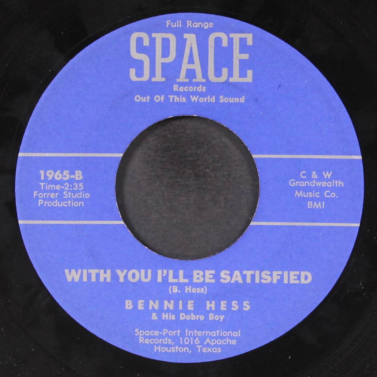 truck drivin' man / with you i'll be satisfied by BENNIE HESS