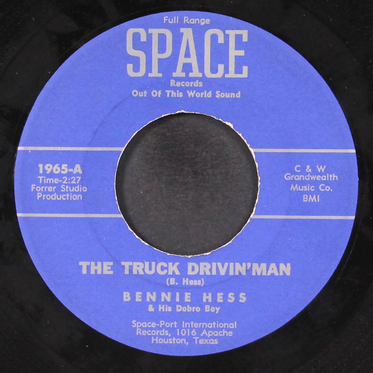 truck drivin' man / with you i'll be satisfied by BENNIE HESS