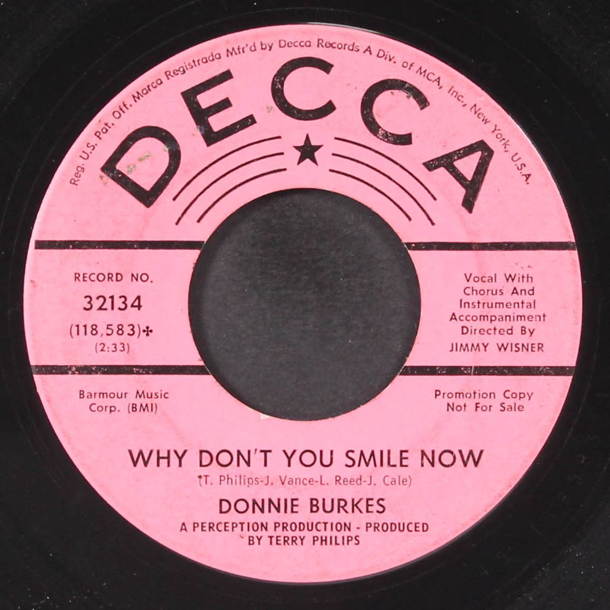 satisfaction guaranteed / why don't you smile now by DONNIE BURKES