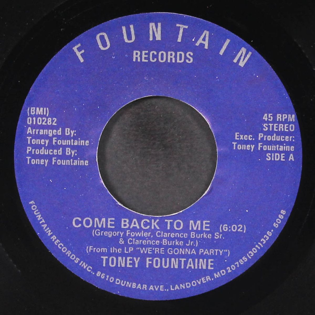 come back to me / same (echo remix) by TONEY FOUNTAINE