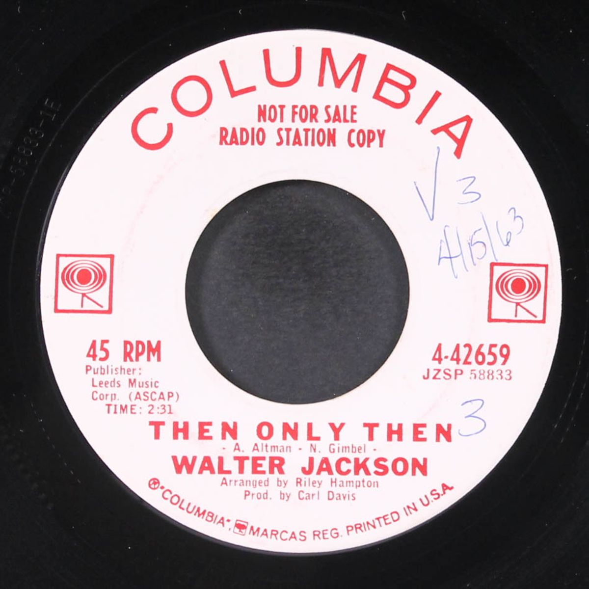 then only then / starting tomorrow by WALTER JACKSON