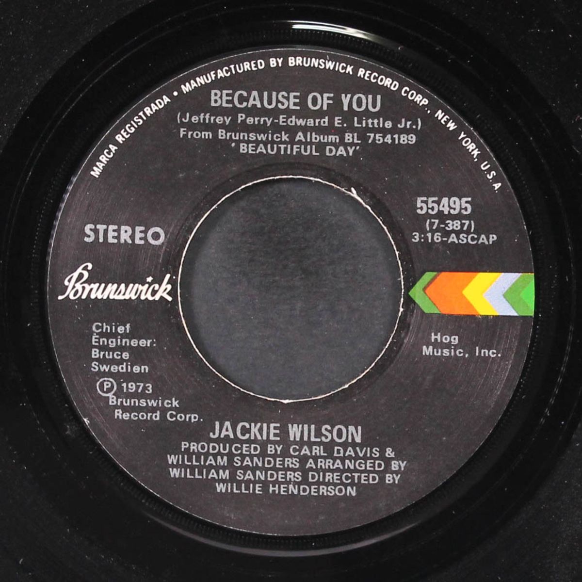 because of you / go-away by JACKIE WILSON