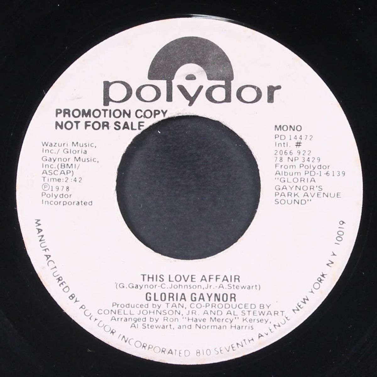 this love affair / mono by GLORIA GAYNOR