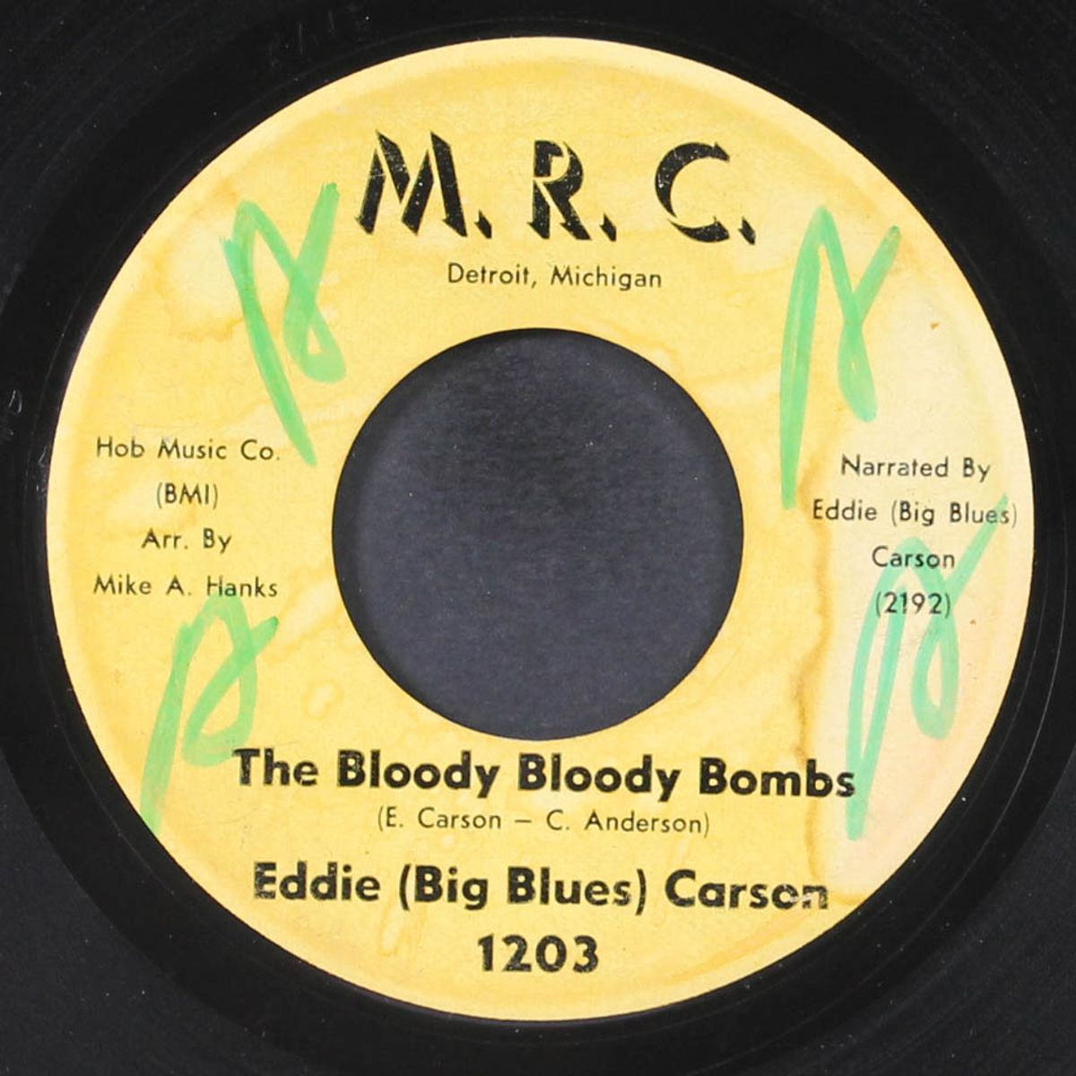 why do you treat me so bad / the bloody bloody bombs by EDDIE (BIG BLUES) CARSON